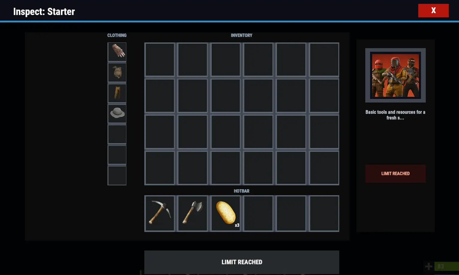 Kits dostupné pro hráče