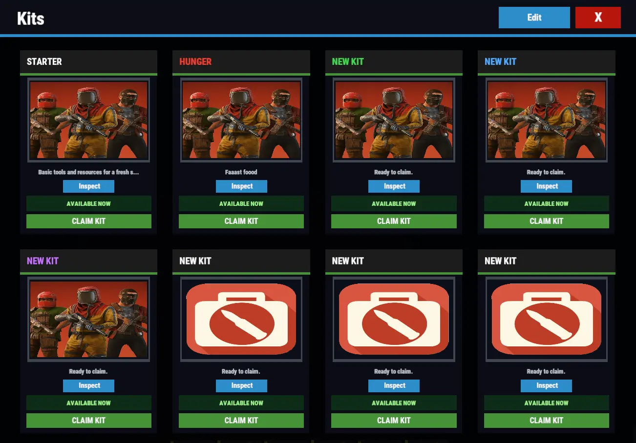 Kits admin edit tlačítko