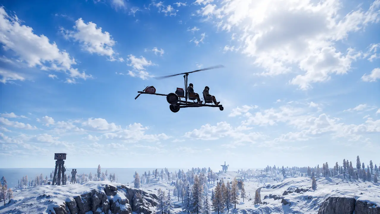 Real NPCs minicopter v horách